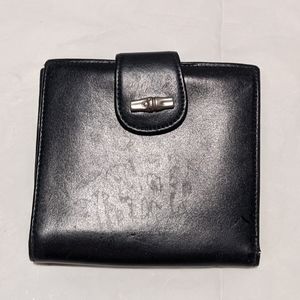 Longchamp Black Leather Wallet.